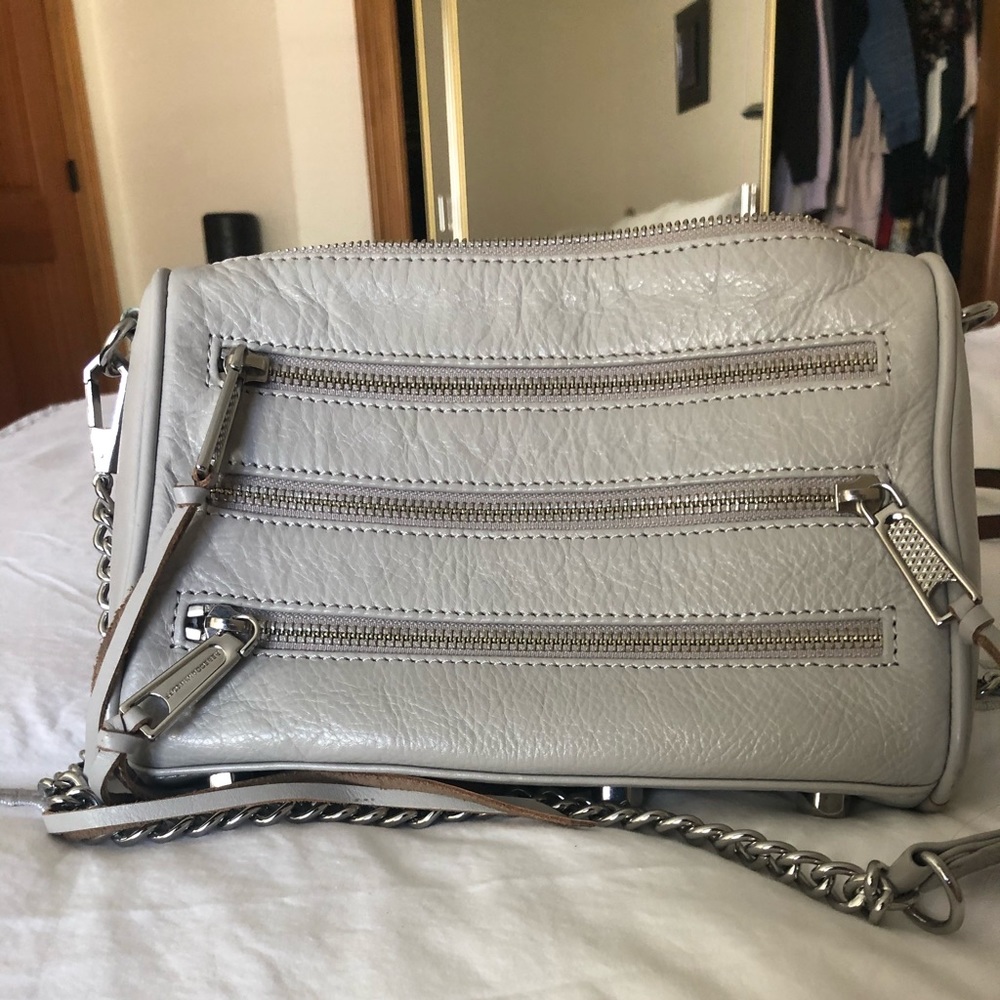 Mini 5 Zip Leather Crossbody Bag
